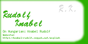 rudolf knabel business card